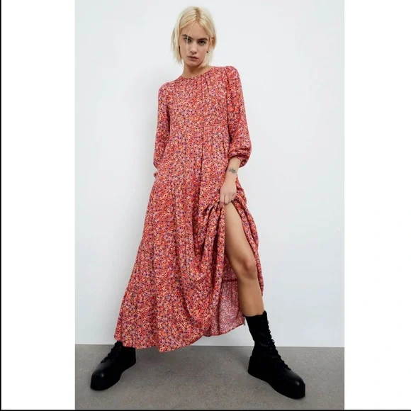 Zara | Dresses | Salezara Floral Midi Dress Sale | Poshmark